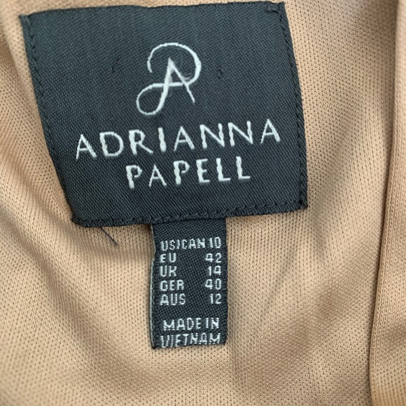 Adrianna Papell Black and Nude Lace Cocktail Dress - Picture 3 of 5